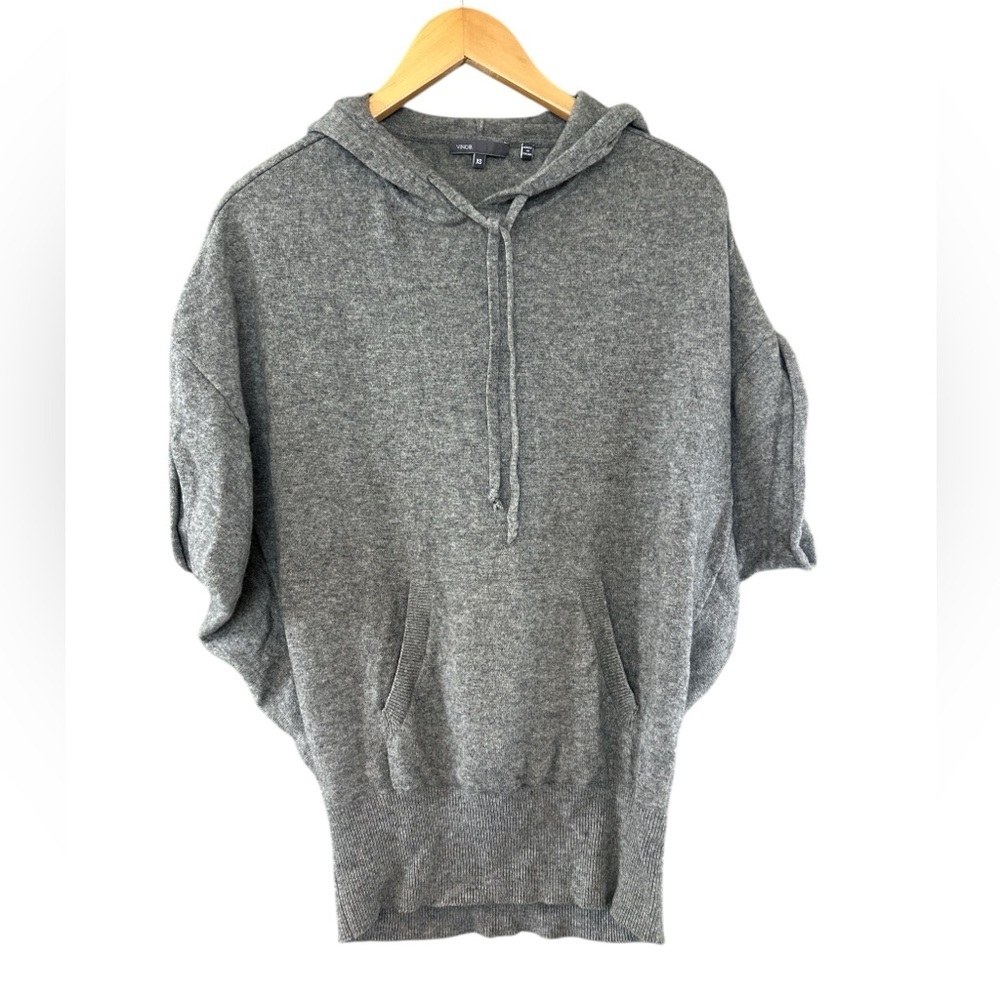 Vince Cashmere Poncho Sweater in Gray - Picture 5 of 11